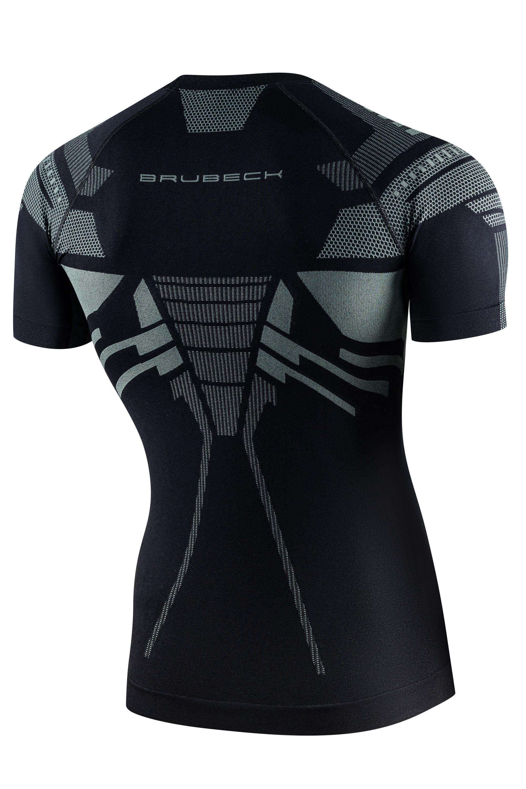 KOSZULKA BRUBECK DRY TERMOAKTYWNA MĘSKA Z KRÓTKIM RĘKAWEM SS13700 GRAFIT/CZARNY