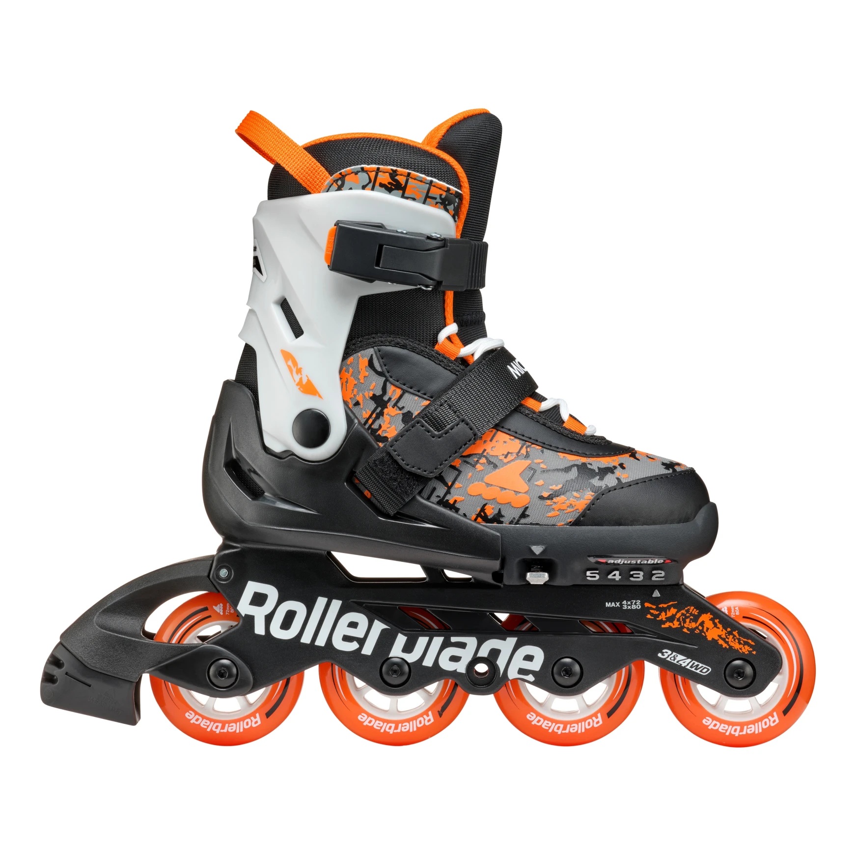 ROLKI ROLLERBLADE MICROBLADE SL BLACK / ORANGE - ROLKI JUNIORSKIE REGULOWANE