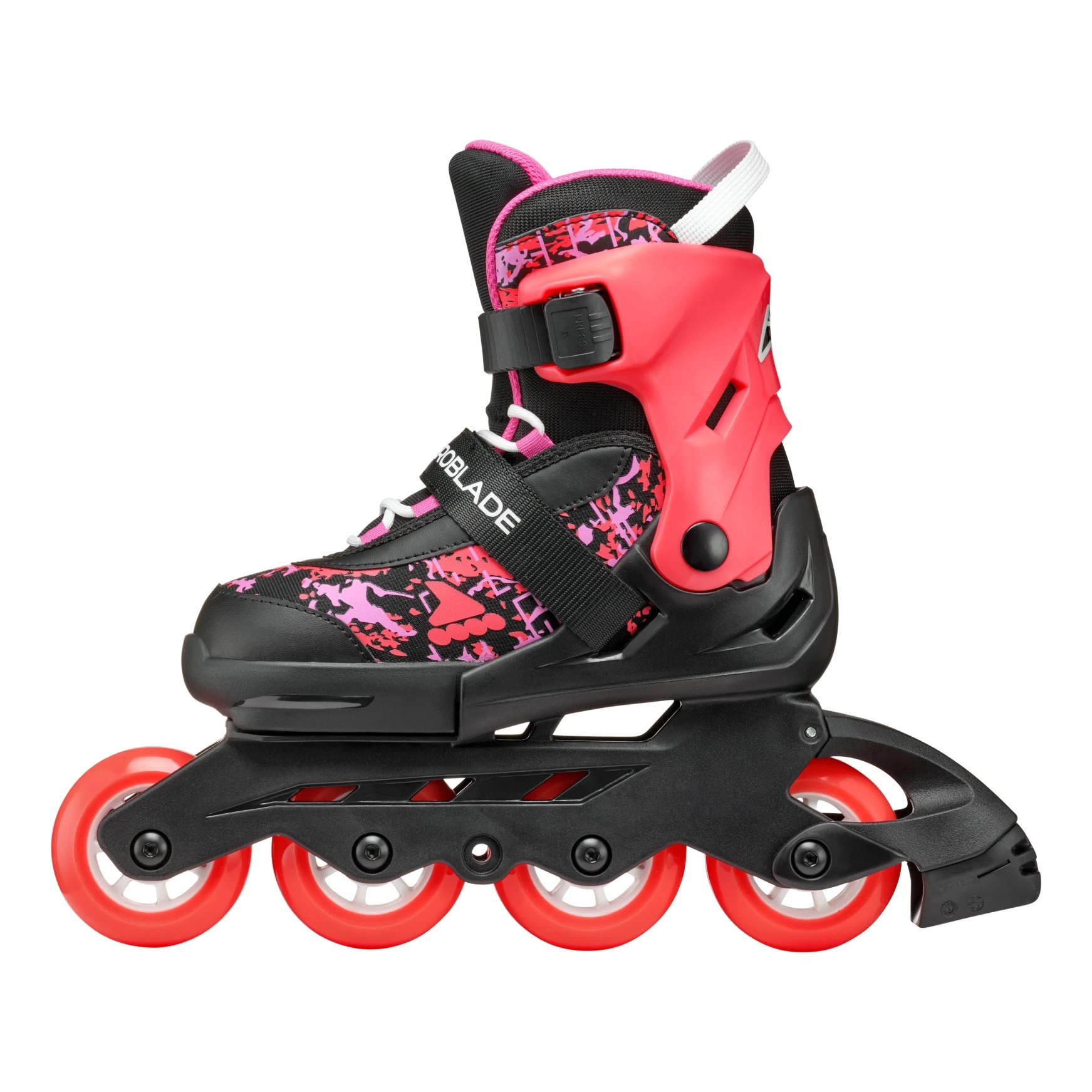 ROLKI ROLLERBLADE MICROBLADE SL BLACK / CORAL - ROLKI JUNIORSKIE REGULOWANE