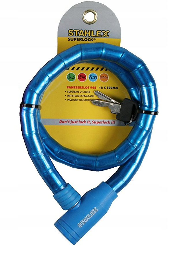 ZAPIĘCIE ZABEZPIECZENIE ROWEROWE ZAMKNIĘCIE DO ROWERU BLOKADA NA ROWER ŁAŃCUCH NA KLUCZ