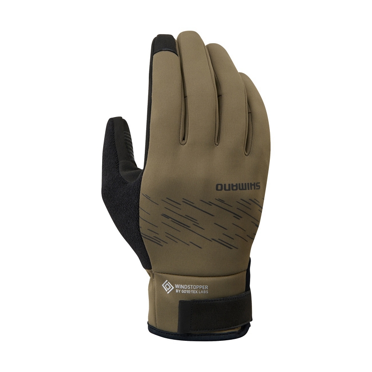 RĘKAWICZKI SHIMANO OCIEPLANE WINDSTOPPER® INSULATED SAND BROWN