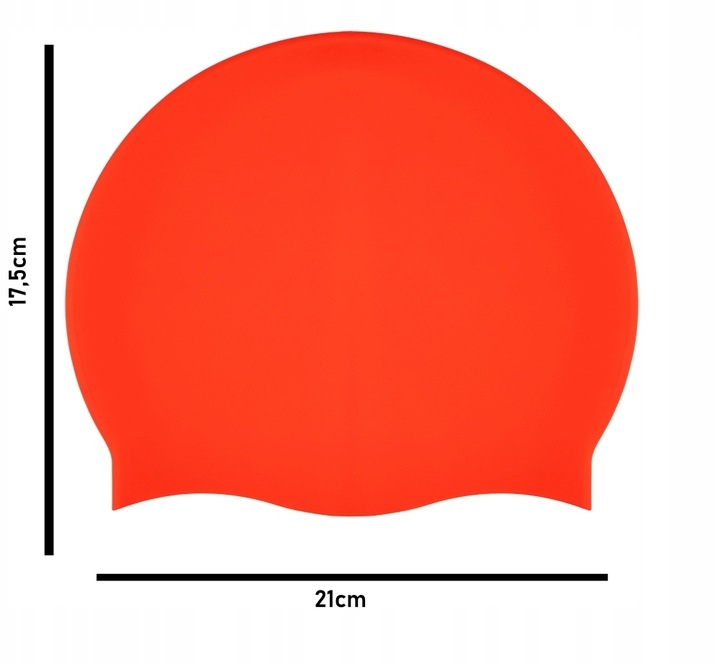 CZEPEK PŁYWACKI SILIKONOWY MONOCAP AQUA SPORT RED