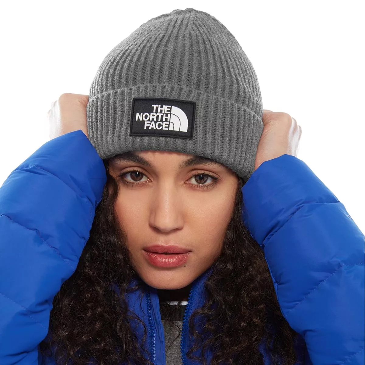 THE NORTH FACE CIEPŁA SPORTOWA CZAPKA ZIMOWA DAMSKA MĘSKA MŁODZIEŻOWA LOGO BOX CUFFED BEANIE - NF0A3FJXDYY-S