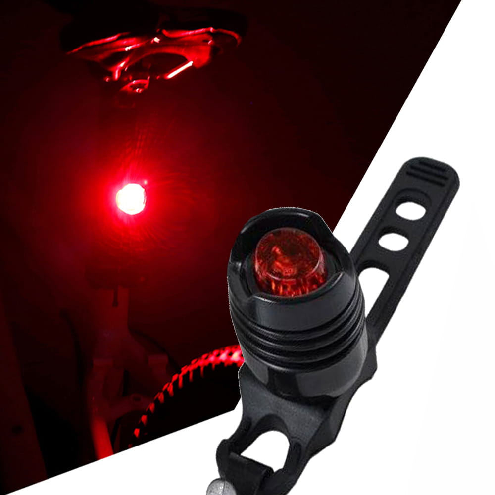 OŚWIETLENIE LAMPKA ROWEROWA / NA ROLKI LED PRZÓD TYŁ 3 TRYBY 2SZT