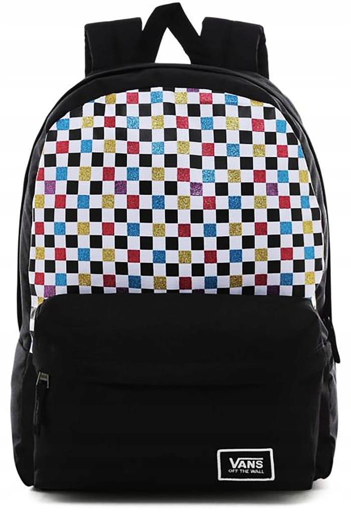 PLECAK VANS GLITTER CHECK R BACKPACK BLACK