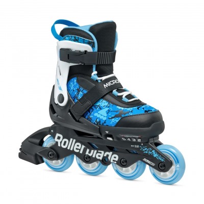 ROLKI ROLLERBLADE MICROBLADE SL BLACK / SKY BLUE - ROLKI JUNIORSKIE REGULOWANE