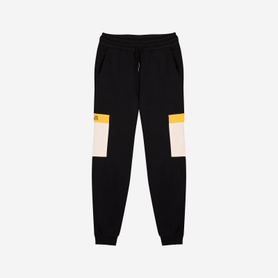 KUBOTA SPODNIE DRESOWE UNISEX CZARNE Z KOLOROWYMI WSTAWKAMI