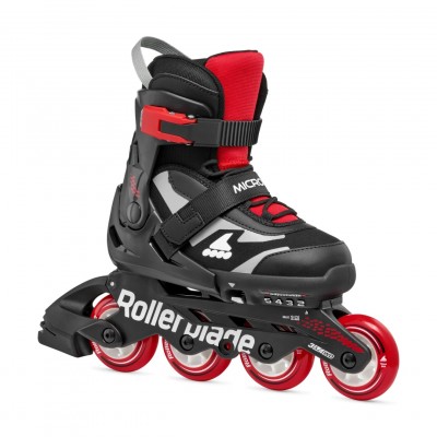 ROLKI ROLLERBLADE MICROBLADE BLACK / RED - ROLKI JUNIORSKIE REGULOWANE