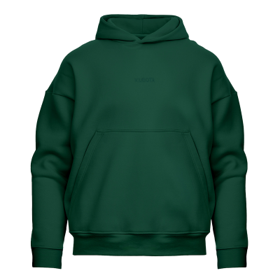 KUBOTA BLUZA BASIC UNISEX Z KAPTUREM ZIELONA