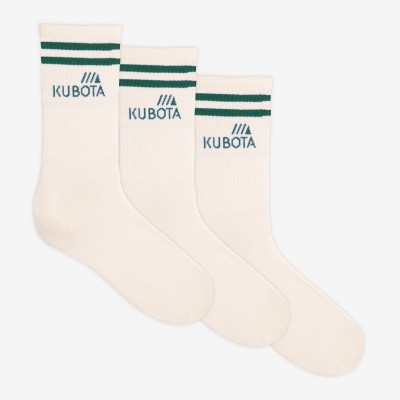 3-PAK SKARPETY KUBOTA SPORT 1 KREMOWO-ZIELONE