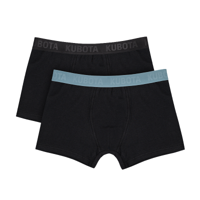 KUBOTA BOKSERKI MĘSKIE 2-PAK CZARNO-BŁĘKITNE