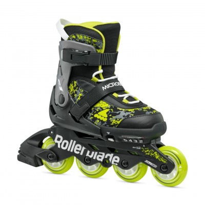 ROLKI ROLLERBLADE MICROBLADE SL BLACK / LIME - ROLKI JUNIORSKIE REGULOWANE