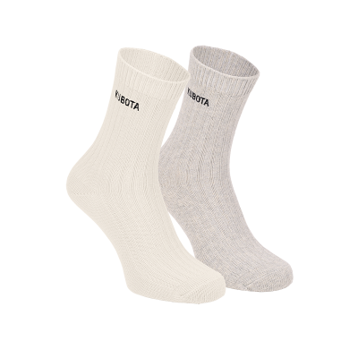 SKARPETY KUBOTA W PRĄŻKI SZARY 2-PAK