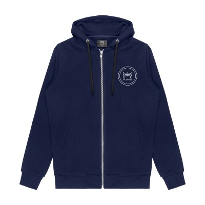 BLUZA FR SKATES CIRCLE LOGO ZIPPER HOODIE CIEMNONIEBIESKA