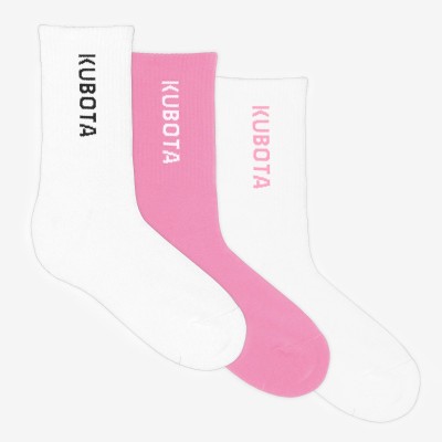 3-PAK SKARPETY KUBOTA SPORT 5 BIAŁO-RÓŻOWE