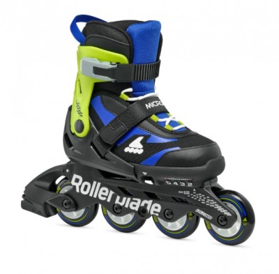 ROLKI ROLLERBLADE MICROBLADE BLACK / BLUE - ROLKI JUNIORSKIE REGULOWANE