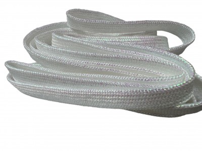 SZNURÓWKI FLAT LACES 160 CM WHITE PEARL