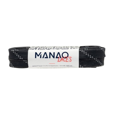 SZNURÓWKI WOSKOWANE MANAO LACES 160 CM BLACK